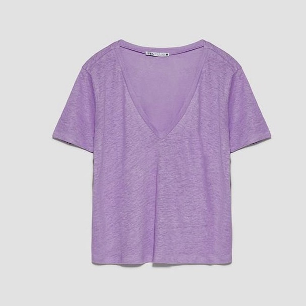 Zara Linen Crop Top